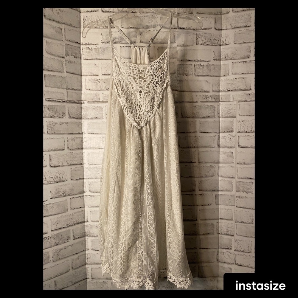 White Halter Dress